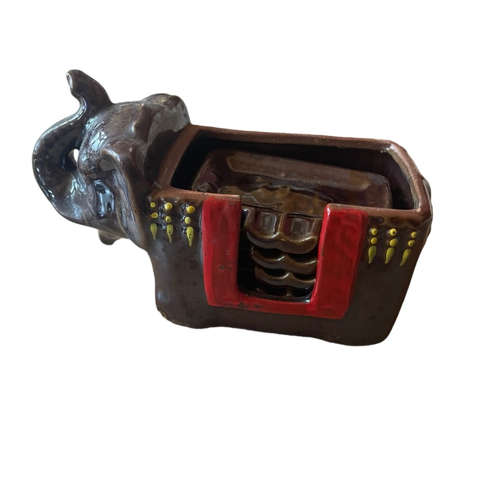 Vintage, Made in Japan, Ceramic Elephant‎ Chopstick Rest Set of 4